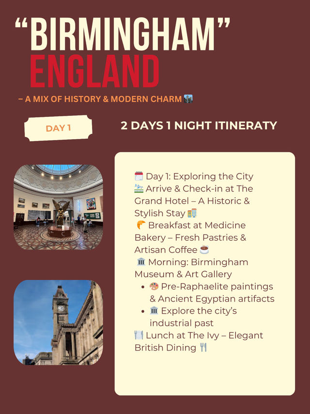 Birmingham 2 days itinerary 🧀