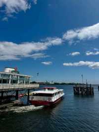 Walking around Mermaid Quay and enjoying beautiful scenery over the bay, plenty of shops to pop into
