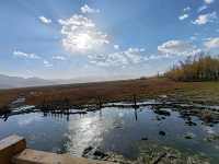 Autumn Wetlands and Snow-Capped Peaks Reflecting Each Other in Taxkorgan