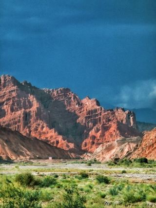 🌄 Kuqa Red Rock Forest | Where Storm Clouds Meet Golden Light