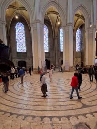 Chartres Cathedral — the magic of the labyrinth and blue stained glass.
