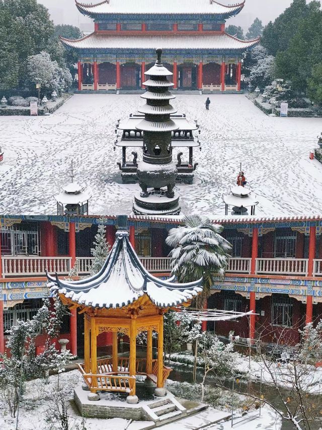 在合肥,總要去開福寺看一場初雪吧 在合肥,總要去開福寺看一場初雪吧