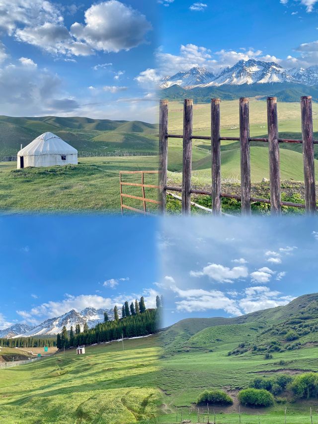 漫步在如詩如畫的牧場，眼前恍若置身意大利多洛米蒂山脈之中