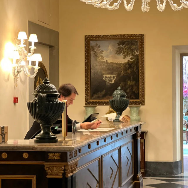 Four seasons hotel in Florence Italy is literally a fairly tale .