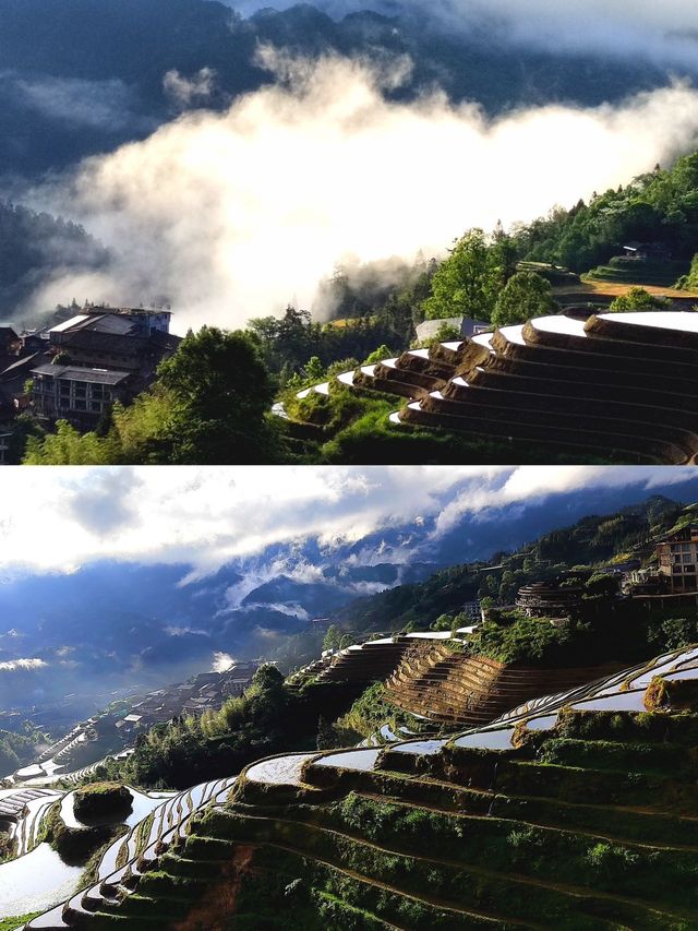 同姊妹喺龍脊梯田住進雲海後勁真係好大