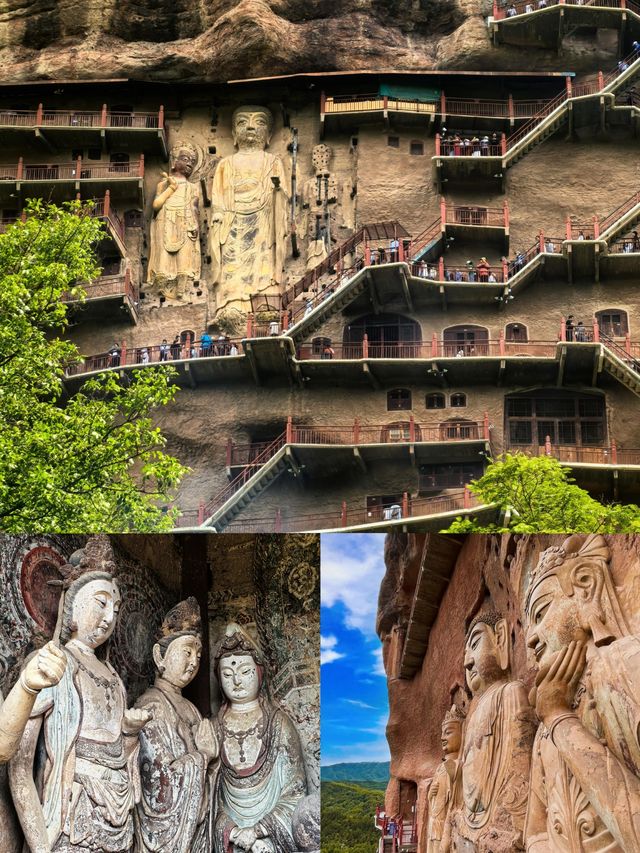 天水的天空之境，麥積山石窟實景封神！