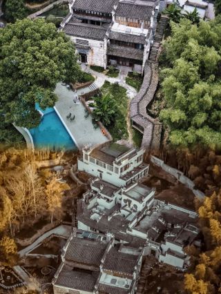 What’s it like to open your window to green mountains and stay in an 8,000㎡ Anhui-style ancient mansion!