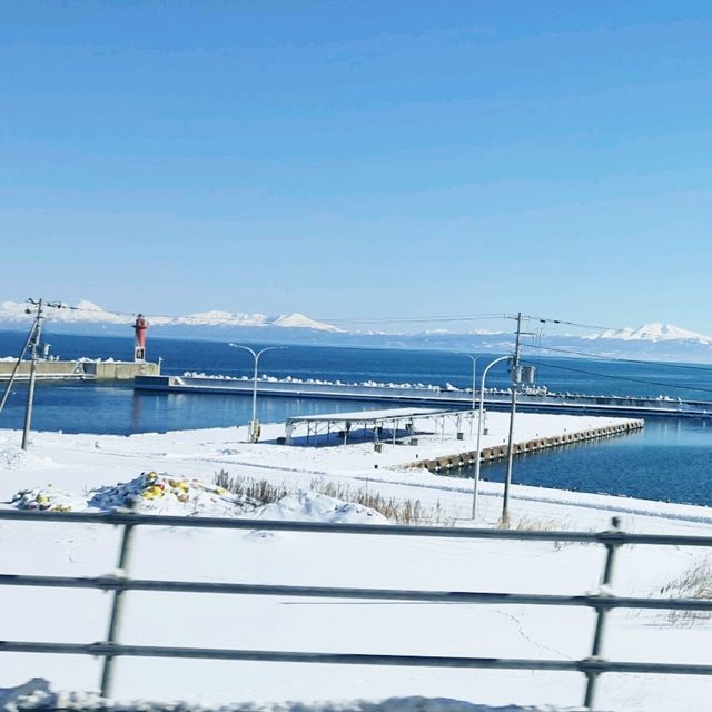 北海道網走市美麗的鄂霍次克海岸風光