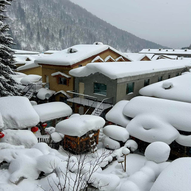 น่ารัก China Snow Town 🛖❄️