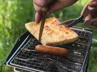 牧田川でタープを張ってBBQ！自然の中で楽しむアウトドア体験🍖🌳