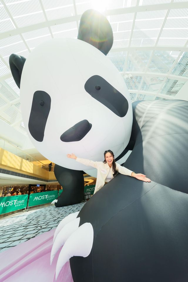 🐼10米長7米高充氣熊貓藝術裝置首度登港