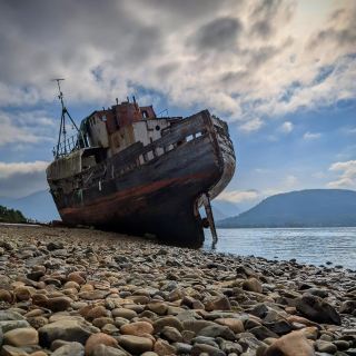 Ghostly Beauty at Caol Beach Shipwreck