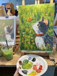 คาเฟ่วาดรูปย่านวงเวียนใหญ่ 🧑🏻‍🎨🎨✨