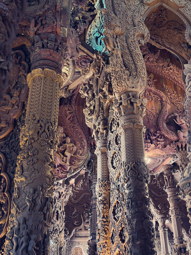 The Sanctuary of Truth in Pattaya, Thailand, is an impressive structure