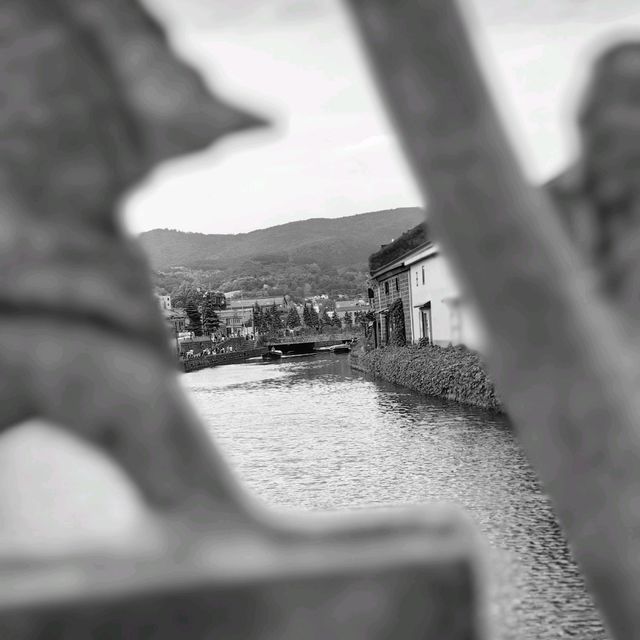 黑白小樽運河仍然美