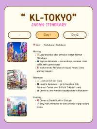 Malaysia to Tokyo : best spot itinerary 
