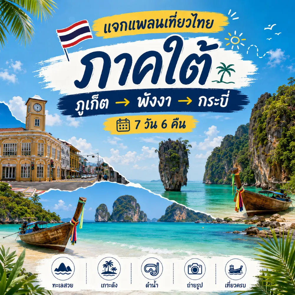 タイ南部旅行プラン公開:プーケット → パンガー → クラビ | 6泊7日。