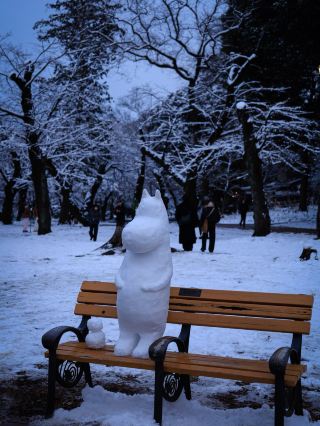 Inokashira Park covered in snow ❄️✨