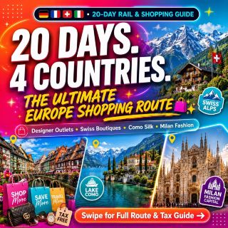 20天，4個國家：終極歐洲購物+風景之旅🇩🇪🇫🇷🇨🇭🇮🇹🛍️✨