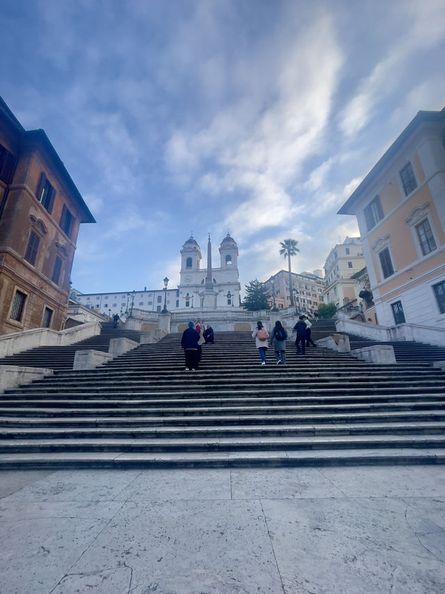 Springing up the Spanish Steps!
