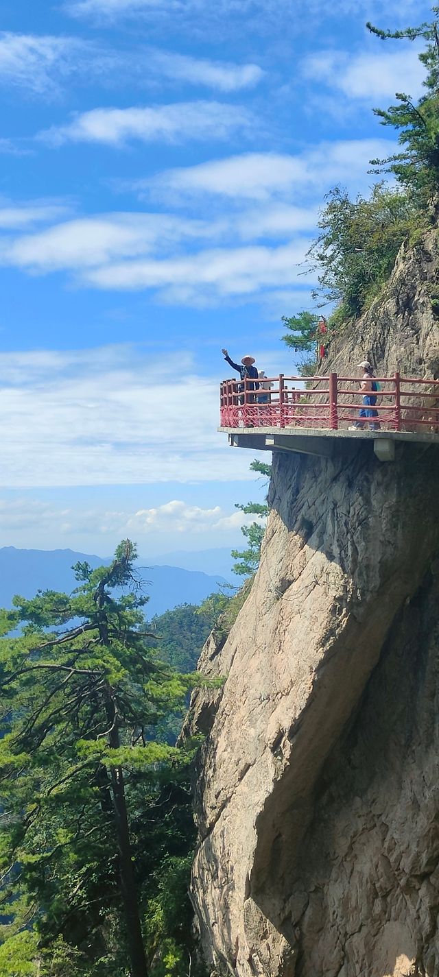 "秀壓五岳 奇冠三山"的老君山。