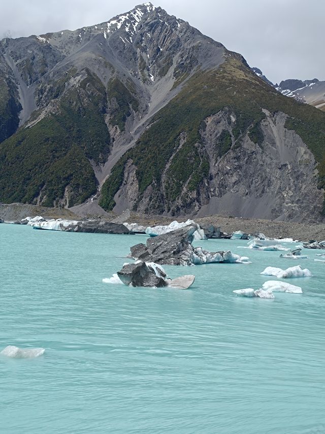 庫克山  塔斯曼冰湖   散落的冰川震撼。
