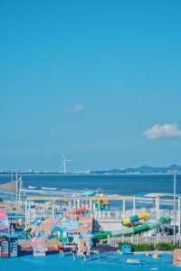 喺汕頭 同奶龍一齊玩海邊水上樂園真係好治癒