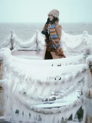 The snowy atmosphere in Weihai is absolutely amazing