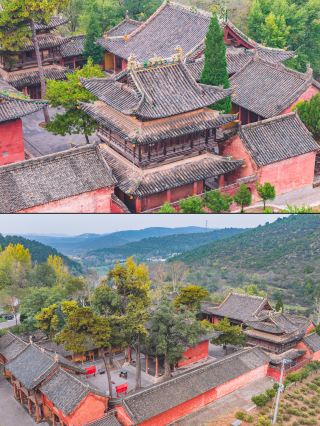 A temple, three Jin Dynasty ancient buildings, and two goddesses worshipped here