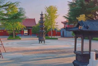Pingdu Yuhuang Palace, a Taoist temple amidst the plains and fields, perfect for a quiet stroll
