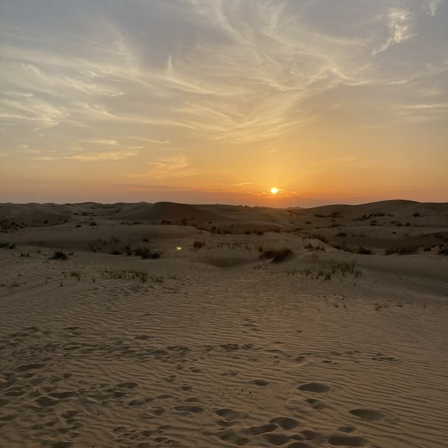 Sunset on a desert