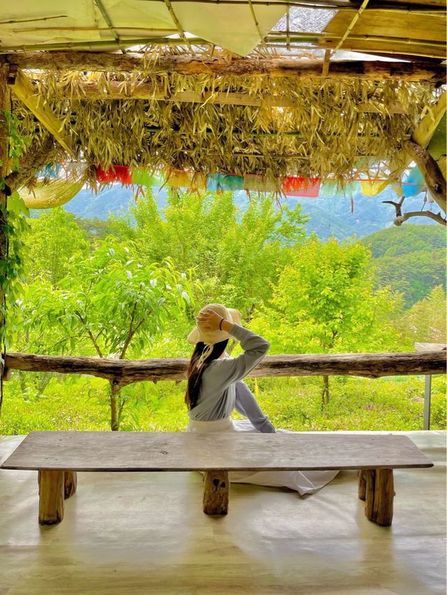 신선놀음 가능한 하동 치앙마이 카페🌿 #하늘호수차밭쉼터