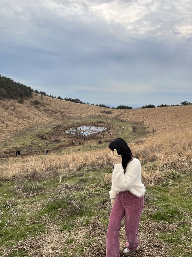 제주 오름 투탑 금오름에서 노을 보기