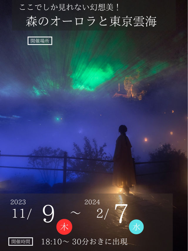 【日本でオーロラが見れる！？✨】椿山荘ではオーロラと雲海が同時に見れる！😳