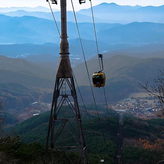 韓國大邱_ 必訪 팔공산 케이블카八公山纜車_享受楓紅黃杏 山巒間
