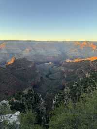 눈앞에 펼쳐진 해지기 직전의 “grand canyon”의 모습