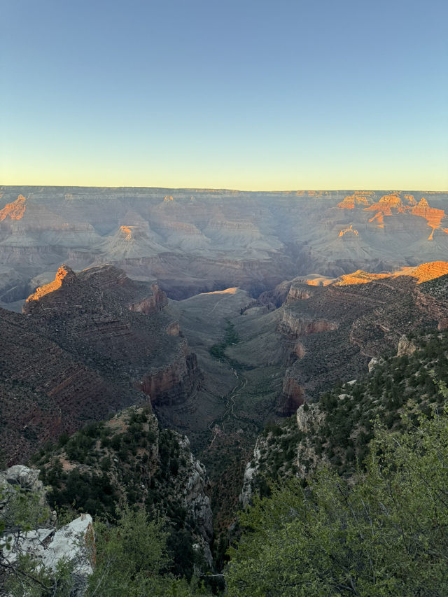 눈앞에 펼쳐진 해지기 직전의 “grand canyon”의 모습