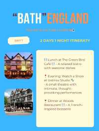 Bath itinerary for First-Time Visitors 🏛️