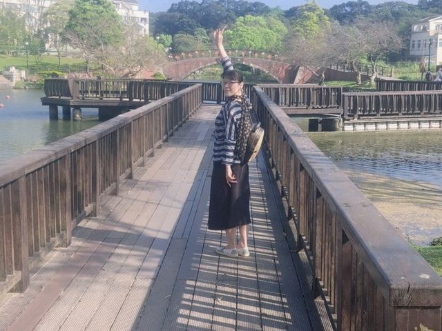 龍潭大池踩船賞美景