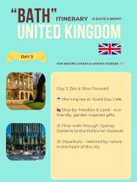 Bath 3-days itinerary 🤩