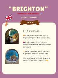 Brighton itinerary 💟