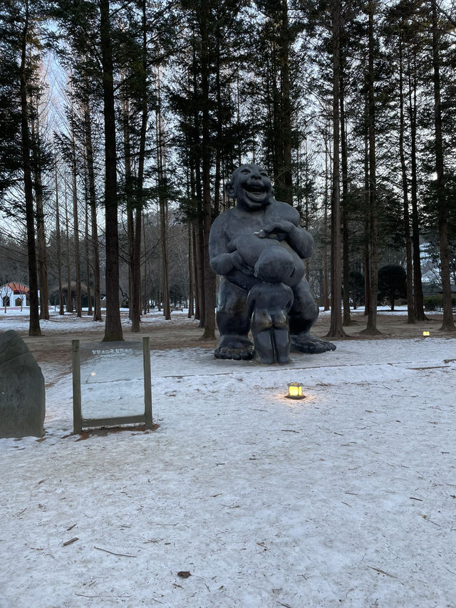 南怡島冬日戀歌：雪白世界裡的浪漫漫遊
