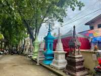 Temple beside the floating Market