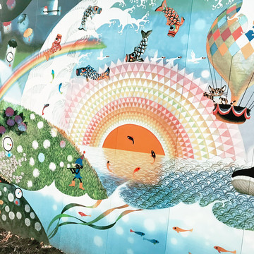 🌟東戸塚オーロラシティの隣で出会うアート：藤城清治の壁画 | Trip