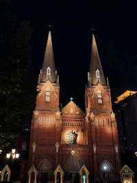 Shanghai’s Iconic Gothic Gem: St. Ignatius Cathedral at Dusk 🌆✨