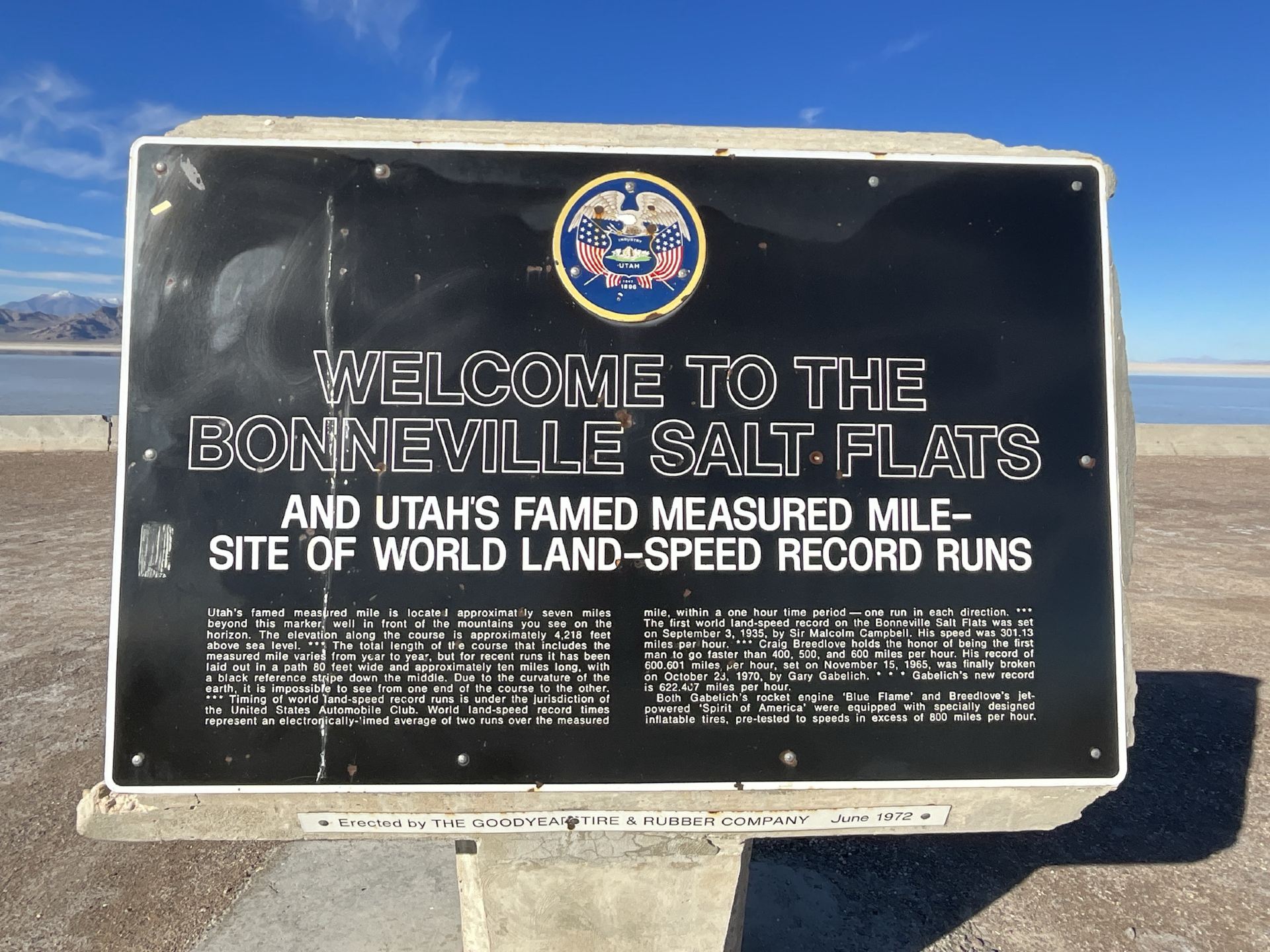 Went to the bone like salt flats yesterday, 
Well, tropical storm Rachel has made the dry lake bed back into a lake, see third picture.
But still, can say I’ve been, as it’s not really on any direct touristy route 