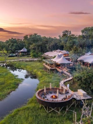 A hotel in the heart of the African delta, where luxury meets the wild.