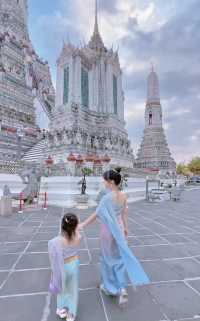 曼谷和女兒在鄭王廟拍泰服，也太好看了！