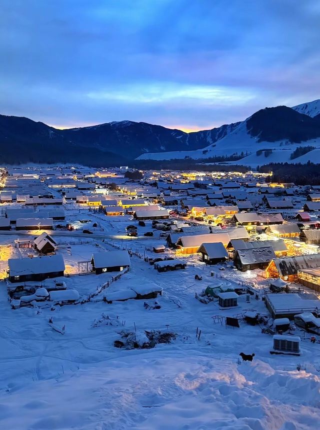 冬日阿勒泰藍調時刻｜Trip.com 布爾津