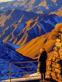 秋遊水墨丹霞,天然油畫